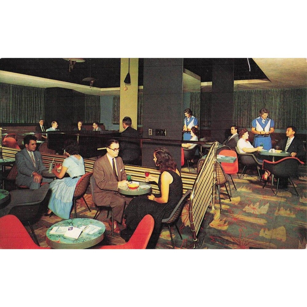 Vintage Washington DC Postcard Surf Room Lounge Manger Annapolis Hotel c1950